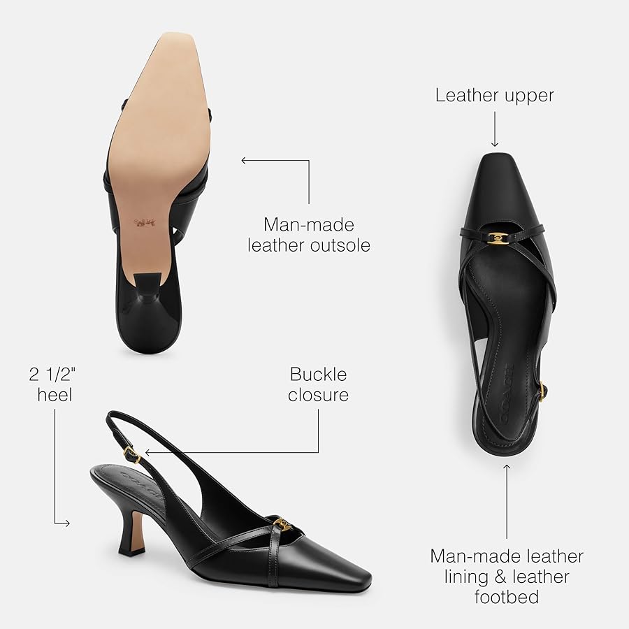 【Coach】Rowyn Slingback Pumps パンプス ◆国内発送◆ Amazon.com | COACH Women's Rowyn Slingback Pump, Anthracite